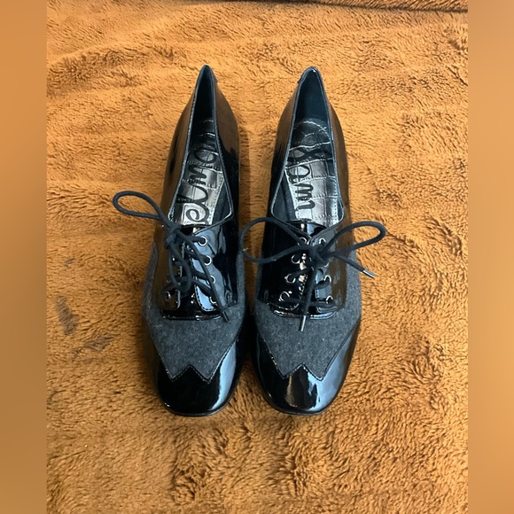 Sam Edelman echo Gray and Black patent leather Oxford loafer shoes SZ 6 - Picture 13 of 13